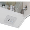Шкаф зеркальный LEMARK ZENON 60х80 см 2-х дверный с козырьком-подсветкой, с розеткой, белый глянец LM60ZS-Z