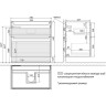 Тумба LEMARK BUNO 80 см под раковину, подвесная/напольная, 2 ящика, белый глянец LM04B80T