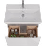 Тумба LEMARK BUNO MINI 70 см под раковину, подвесная, 1 ящик, белый глянец LM05BM70T